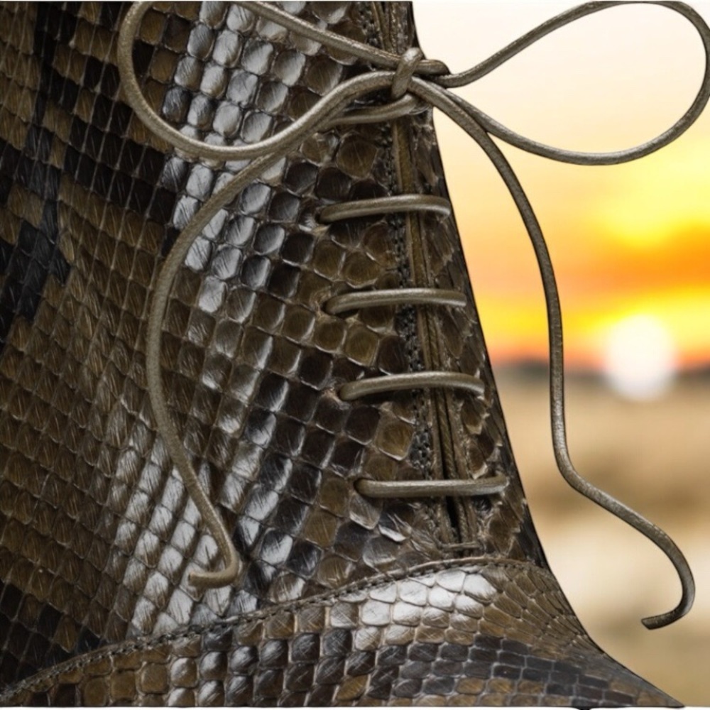 Gucci Kim Moss python leather ankle booties Sz. 37 - Picture 6 of 15